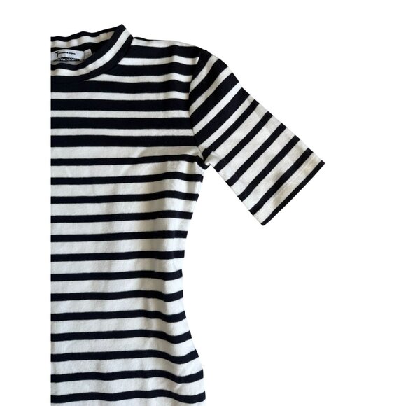 T ALEXANDER WANG Navy White Striped Short Sleeve Mini Dress Size Small - Picture 5 of 8
